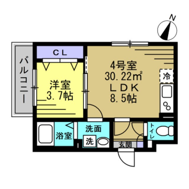 AJ南流山 304号室 間取り