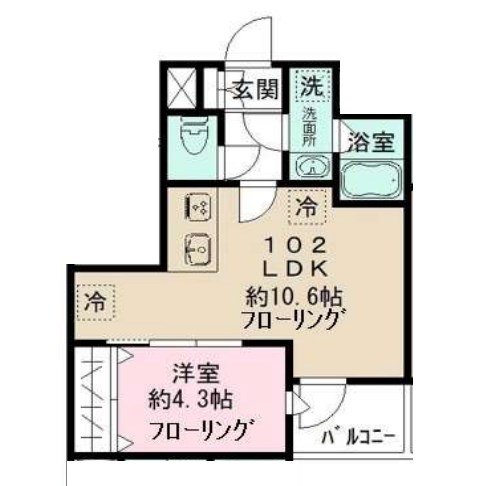 gute　Wohnung　北千住 間取り図