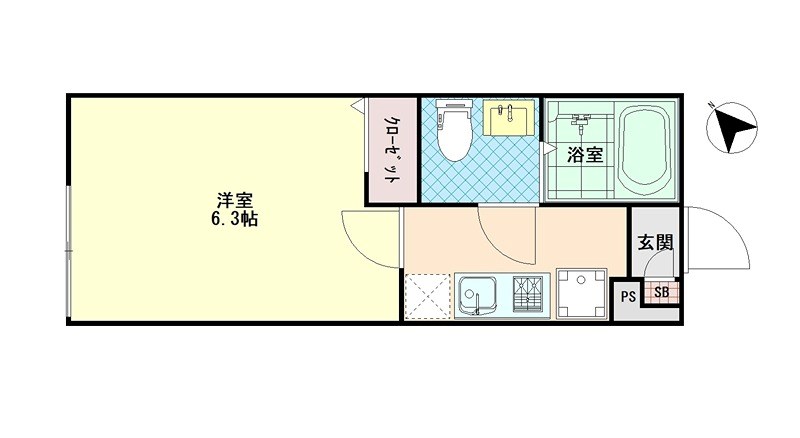 紬荘 101号室 間取り