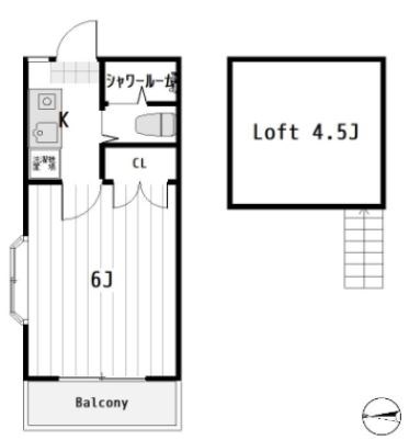 パルーム栗山Ｎo.2 107号室 間取り