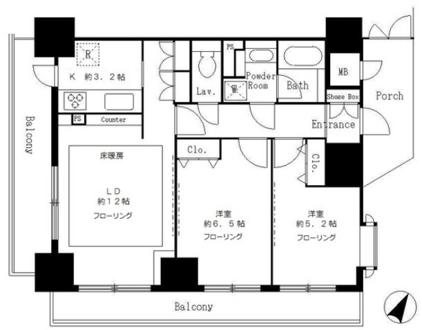 サンクレール荒川ブランガーデン 間取り図