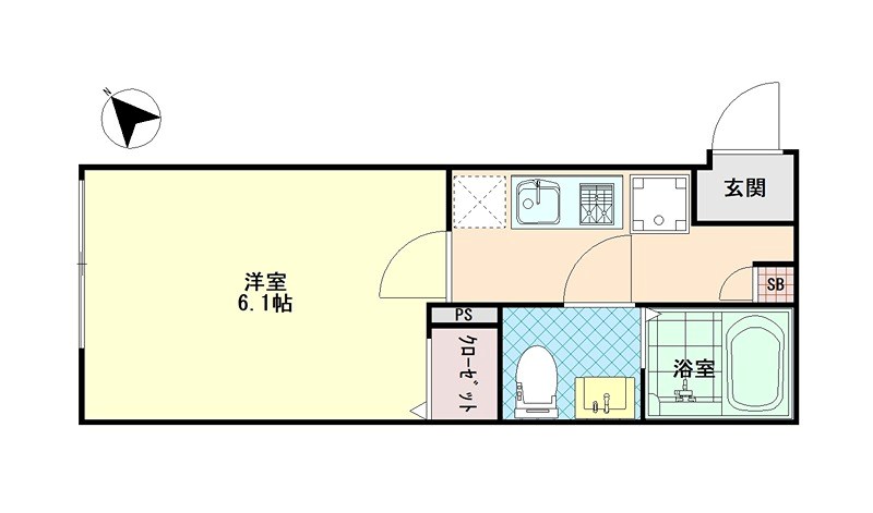 紬荘 303号室 間取り