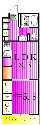 リブリ・白山WEST 間取り