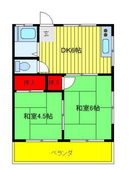 第二鈴太コーポ 201号室 間取り