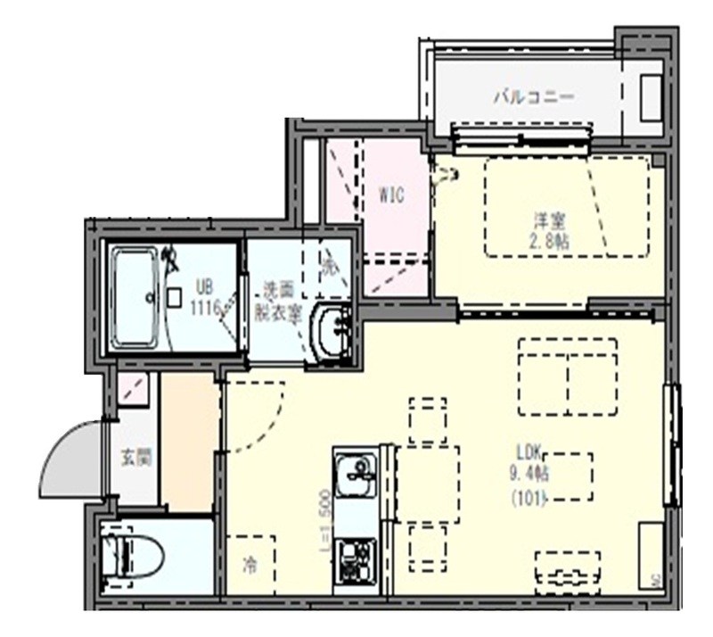 リディアコート南流山Ⅰ 101号室 間取り