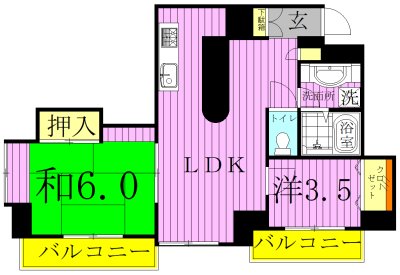 グリーンハイム平成 間取り図