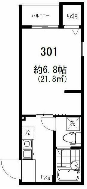 フォセット松戸・上本郷 301号室 間取り