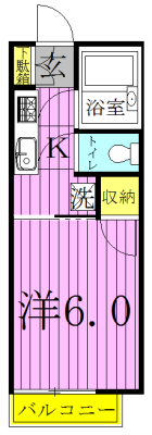 和田ハイツ 203号室 間取り