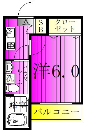 ベルメント陣屋前A棟 102号室 間取り