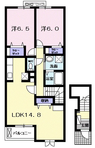 カーサ・プラシード  203号室 間取り