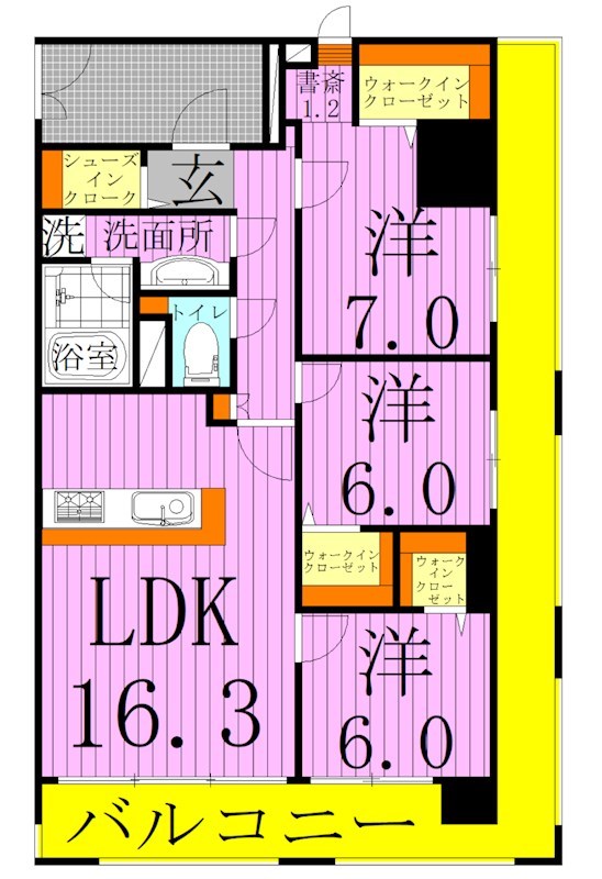 ロイヤルパークス新田 間取り図