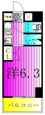 グランヒル松戸 502号室 間取り