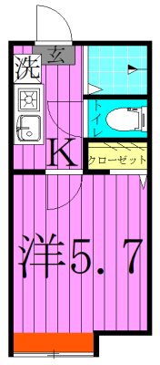 グランソレイユ亀有C 間取り図