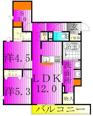 ウエスト・ノワール 201号室 間取り