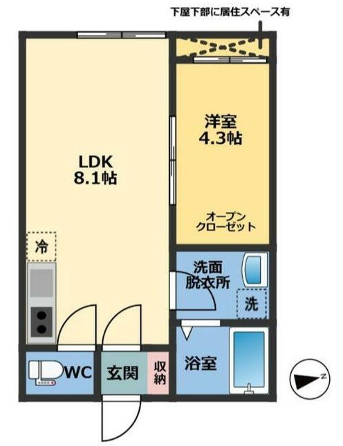 メゾン・ドゥ・アッシュ松戸Ⅱ 302号室 間取り