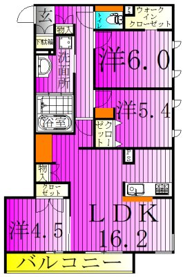 ウエスト・ノワール 203号室 間取り