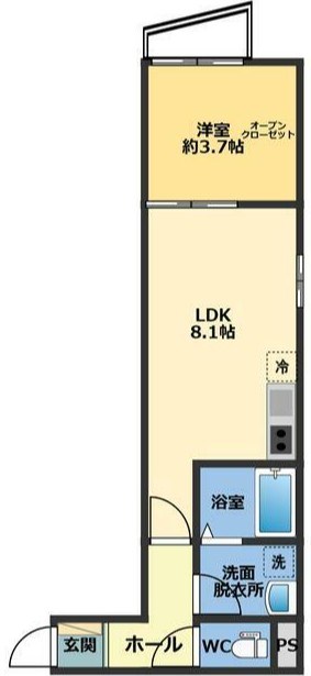 メゾン・ドゥ・アッシュ松戸 102号室 間取り