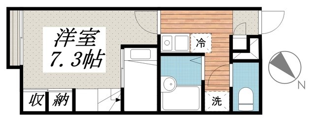 レスポアール 202号室 間取り