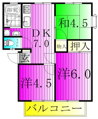プラトー北小金 202号室 間取り
