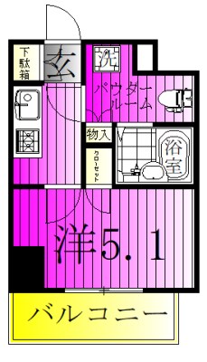 CLAREGRACE松戸 403号室 間取り