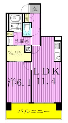 イルジェールヴィラ 702号室 間取り