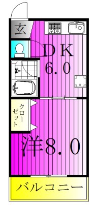 五香サンロードス 202号室 間取り