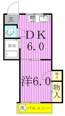 五香サンロードス 307号室 間取り