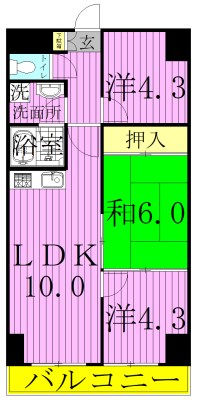 グランコスモＵ 間取り図