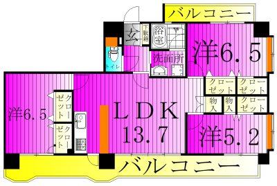 チサンロイヤルステージ柏 間取り