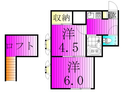 リーフコート江戸川台Ａ棟 201号室 間取り
