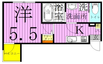 T.A足立区大谷田3丁目２B棟 間取り図