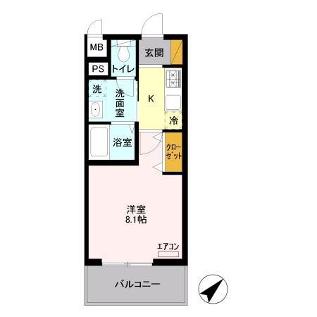 グラン・シャリオＳ 207号室 間取り