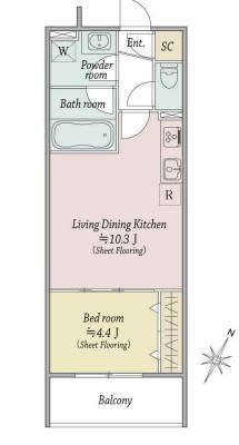 MOCXION扇 間取り図
