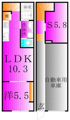 Ｗａｌｅａ　ｈａｌｅ　南増尾 101号室 間取り