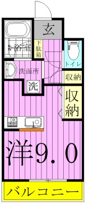 カーサウィッシュ 112号室 間取り