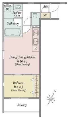 MOCXION扇 間取り図