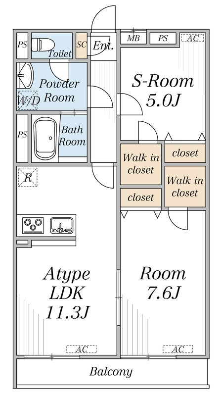 リブリ・SK竹の塚 間取り図