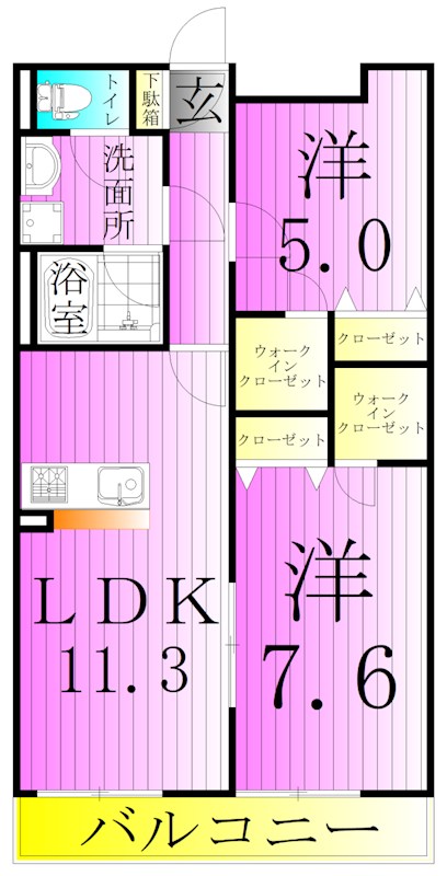 リブリ・SK竹の塚 間取り図
