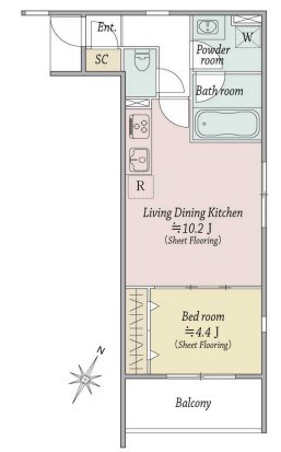 MOCXION扇 間取り図