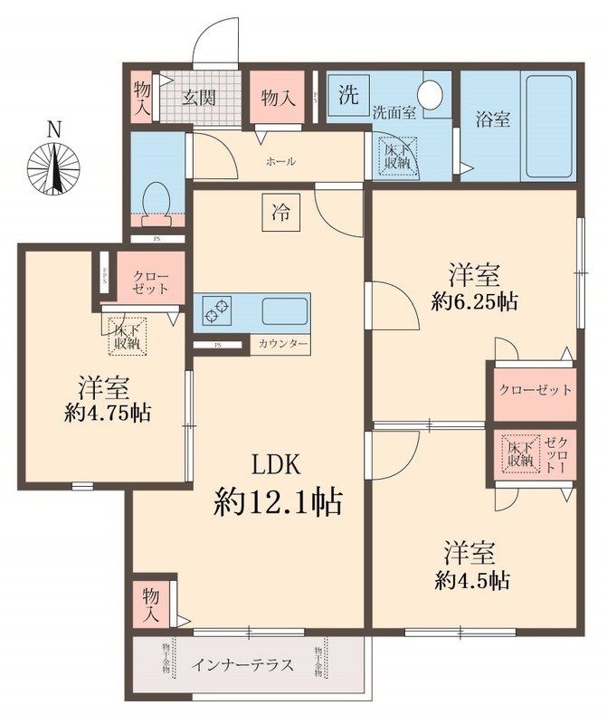 ソレイユ アサヒ 間取り図