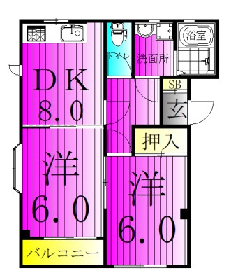 ミントハイツ柏 301号室 間取り