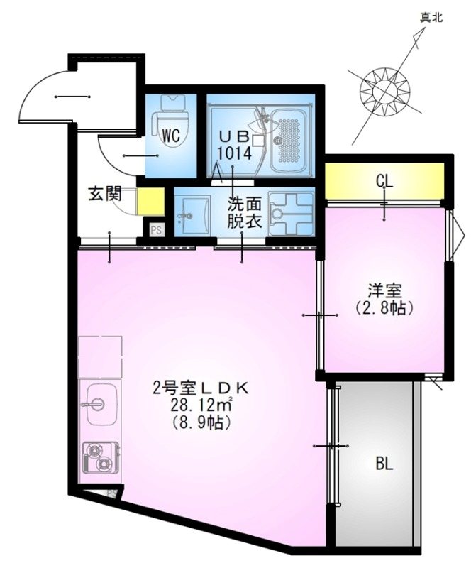 REGALEST 柏泉町 102号室 間取り