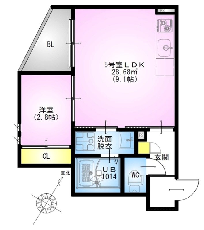 REGALEST 柏泉町 105号室 間取り