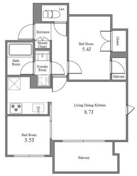 N-flats小台 間取り図
