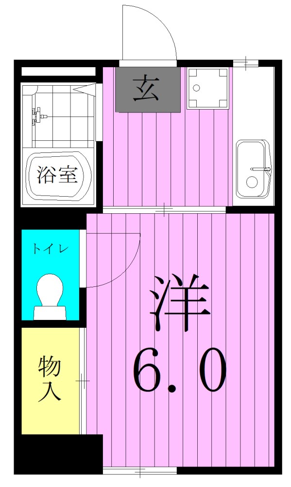 第12アサヒハイツ 間取り図