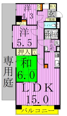 ライオンズマンション北綾瀬 間取り図