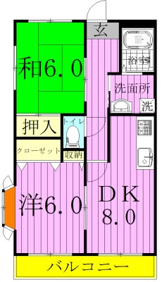 アイミーパーク 202号室 間取り