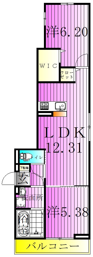 ａｎｇｅｌｏ 203号室 間取り