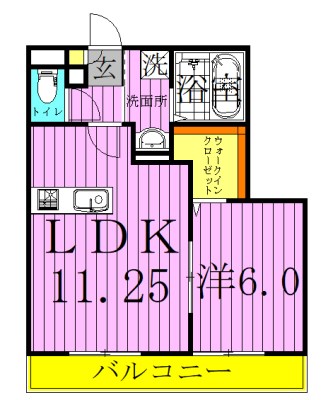 メゾンクロノス  303号室 間取り