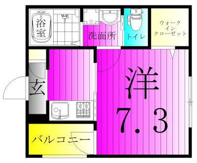 クレストール 202号室 間取り